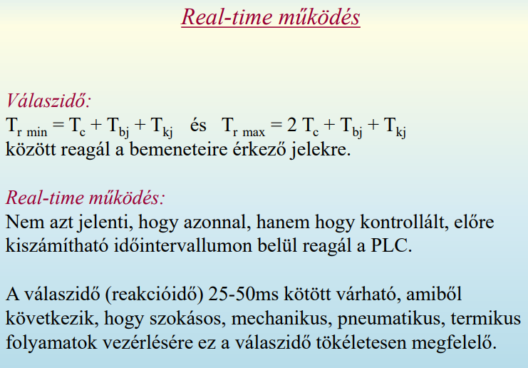 Real-time működés